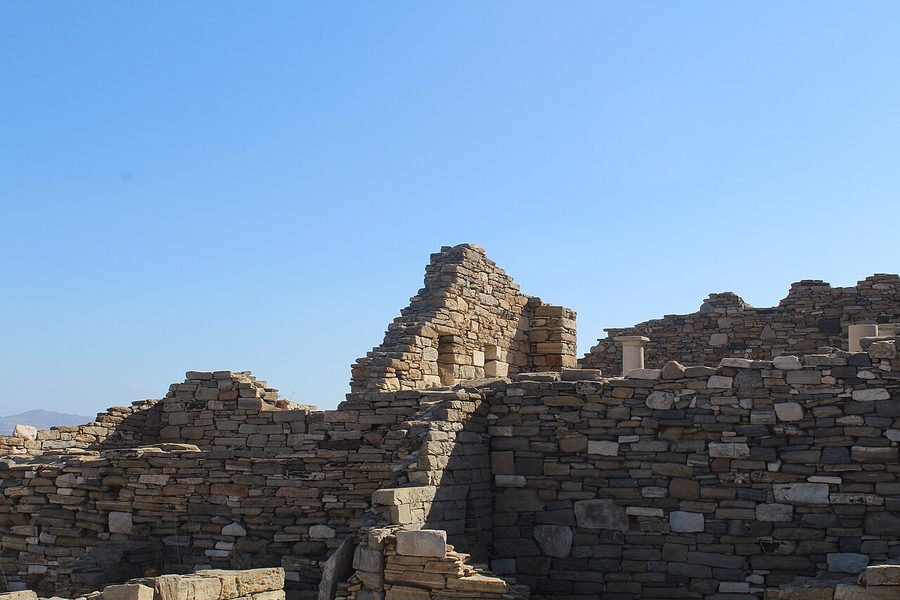 Stone walls of the houses of Delos